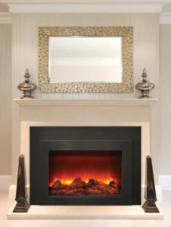 30" Sierra Flame Electric Fireplace Insert With Dual Steel Surround