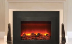 34" Sierra Flame Electric Fireplace Insert With Dual Steel Surround