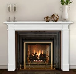 48" / 56" The Redford Mantel Surround - White Finish