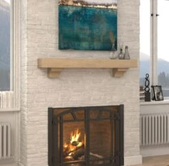 72" The Cherokee Mantel Shelf - Unfinished -Electric Radiators Direct 0.5 03