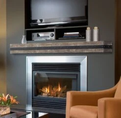 48" / 60" / 72" The Bedford Mantel Shelf - Gristmill Finish