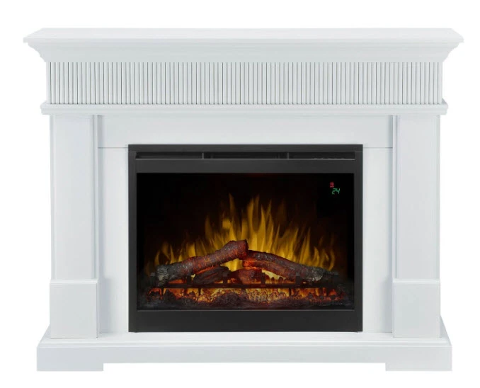 49" Dimplex Jean White Real Logs Media Console Electric Fireplace 3 49" Dimplex Jean White Real Logs Media Console Electric Fireplace