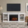 81" Eliot Grand White Entertainment Unit With Electric Fireplace -Electric Radiators Direct 1 330