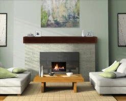 48" / 60" / 72" Sarah Mantel Shelf - Chocolate Brown Finish