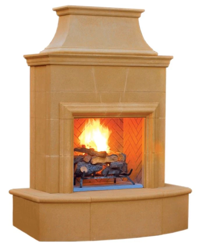 65" Petite Cordova Outdoor Fireplace 3 65" Petite Cordova Outdoor Fireplace