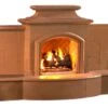 113" Grand Mariposa Outdoor Fireplace W/ Extended Hearth