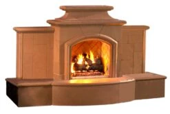 113" Grand Mariposa Outdoor Fireplace W/ Extended Hearth