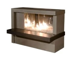 59" Manhattan Outdoor Fireplace W/ Mirror Stainless Steel Liner