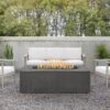 60" Eureka Casual Rectangle Natural Gas Fire Table In Carbon