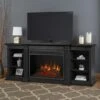 81" Eliot Grand Black Entertainment Unit With Electric Fireplace