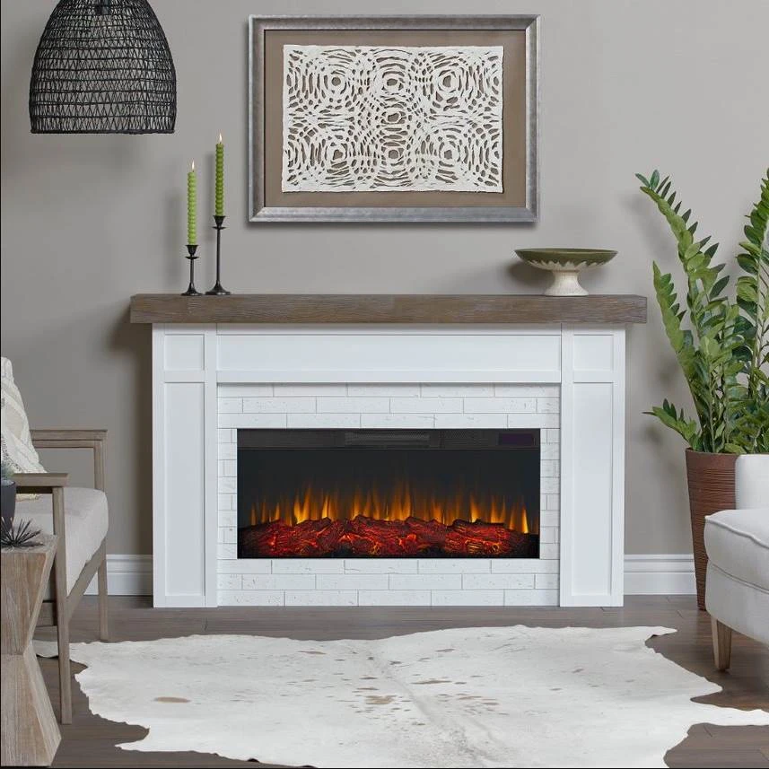 64" Cravenhall White Electric Fireplace 3 64" Cravenhall White Electric Fireplace