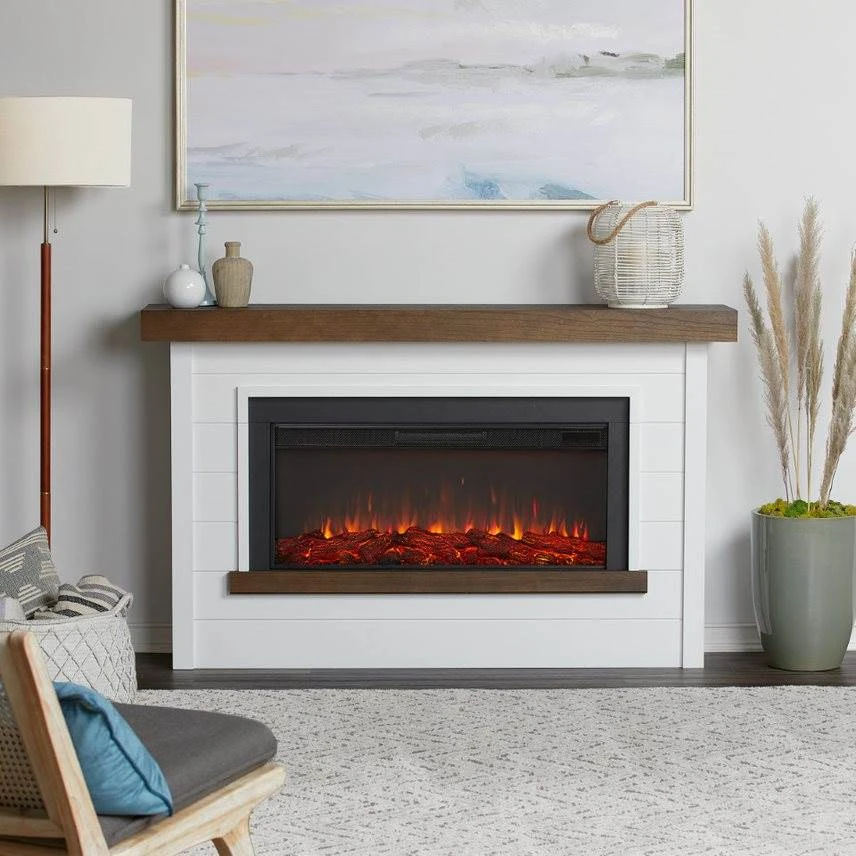 67" Bernice White Electric Fireplace 3 67" Bernice White Electric Fireplace