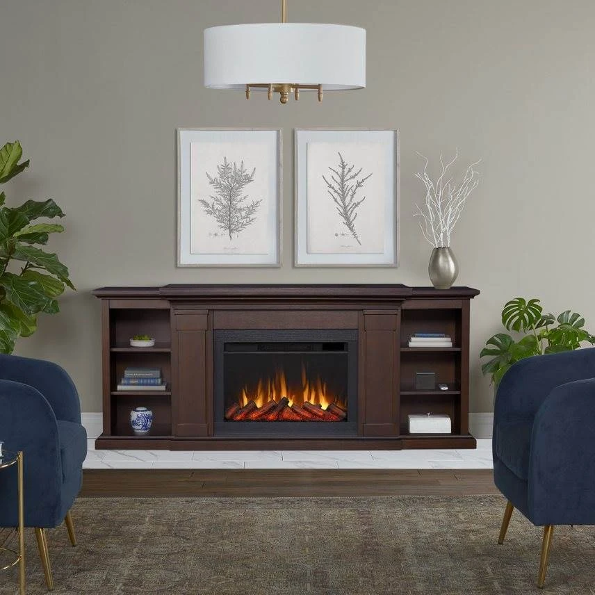 74" Winterset Dark Walnut Electric Fireplace 3 74" Winterset Dark Walnut Electric Fireplace