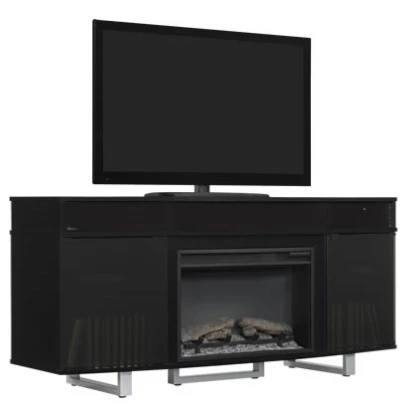 64" New Enterprise Black Infrared Media Electric Fireplace W/ Bluetooth Speakers 3 64" New Enterprise Black Infrared Media Electric Fireplace W/ Bluetooth Speakers
