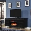 72" New Enterprise Media Mantel Solid Black Electric Fireplace W/ Bluetooth Speakers -Electric Radiators Direct 1 88
