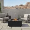 36" Aegean Black Square Propane Gas Outdoor Fire Table 2 36" Aegean Black Square Propane Gas Outdoor Fire Table -Electric Radiators Direct 1 c9812lp blk lifestyle