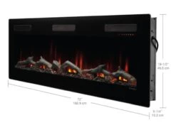 72" Dimplex Sierra Wall/Built-In Linear Electric Fireplace - SIL72 -Electric Radiators Direct 10 115
