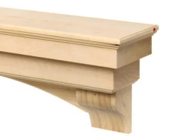 48" / 60" / 72" Auburn Mantel Shelf - Unfinished -Electric Radiators Direct 10 25