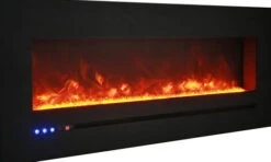 26" Sierra Flush Wall Mount Electric Fireplace W/ Steel Surrounding With Clear Media -Electric Radiators Direct 11 38