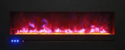 48" Sierra Flush Wall Mount Electric Fireplace W/ Steel Surrounding With Clear Media -Electric Radiators Direct 11 40