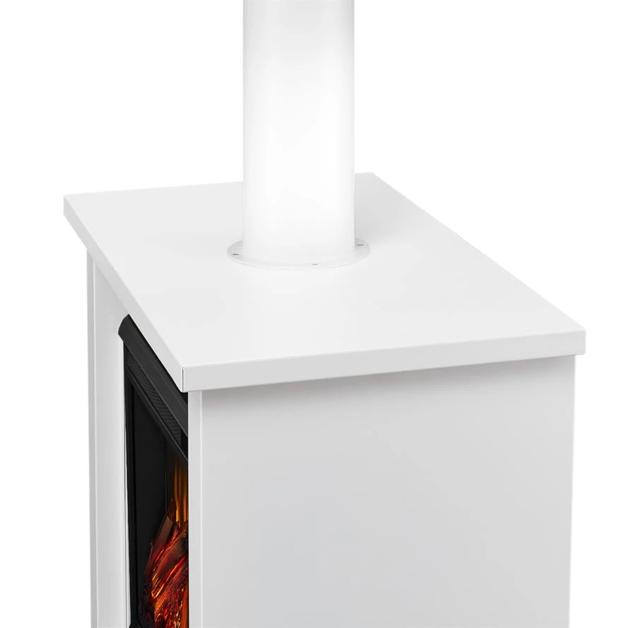 32" Hollis Real Flame White Electric Fireplace Stove 10 32" Hollis Real Flame White Electric Fireplace Stove - Image 8