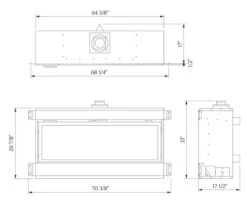 65" Austin Natural Gas Direct Vent Linear Wall Fireplace 21 65" Austin Natural Gas Direct Vent Linear Wall Fireplace -Electric Radiators Direct 11 69