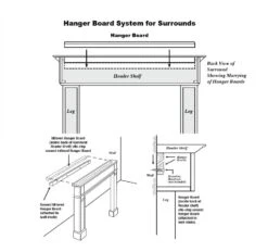 50" The Alamo Mantel -Electric Radiators Direct 110 48 01
