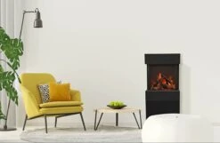 20" Cube - 3 Sided Electric Fireplace With A 10 Piece Birch Log -Electric Radiators Direct 12 43