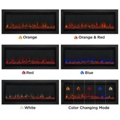 65" Wall Mounted Recessed Electric Fireplace Insert -Electric Radiators Direct 12 63