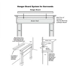 48"/56" The Windsor Surround Mantel -Electric Radiators Direct 120 48