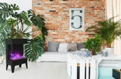 20" Cube - 3 Sided Electric Fireplace With A 10 Piece Birch Log -Electric Radiators Direct 13 29