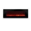 50" DiNatale Black Wall-Mounted Electric Fireplace -Electric Radiators Direct 1330E DiNatalie Front Red Flames HI RES