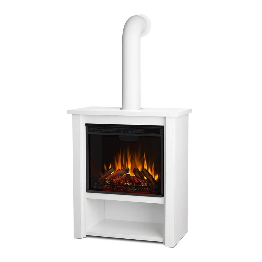 32" Hollis Real Flame White Electric Fireplace Stove 4 32" Hollis Real Flame White Electric Fireplace Stove - Image 2