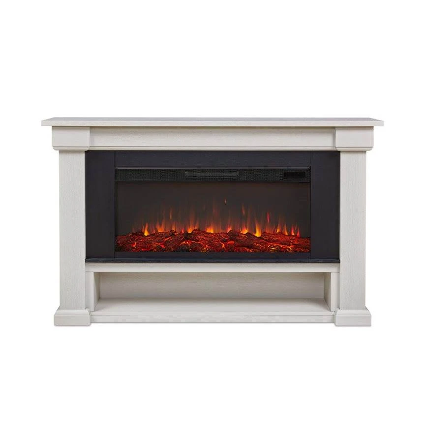 66" Bristow Bone White Electric Fireplace 4 66" Bristow Bone White Electric Fireplace - Image 2