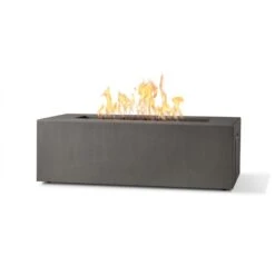60" Eureka Casual Rectangle Natural Gas Fire Table In Carbon -Electric Radiators Direct 2 532