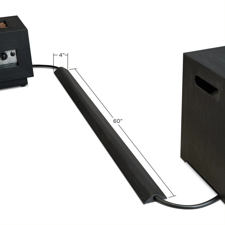 60" Eureka Low Rectangle Natural Gas Fire Table In Carbon 18 60" Eureka Low Rectangle Natural Gas Fire Table In Carbon - Image 16