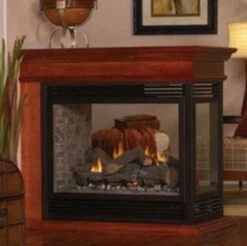 Empire 36" Tahoe Direct Vent Peninsula See-Through Premium Natural Gas Fireplace -Electric Radiators Direct 2 630