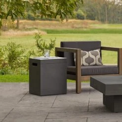 56" Beaumont Rectangle Propane Fire Table In Carbon -Electric Radiators Direct 21 04