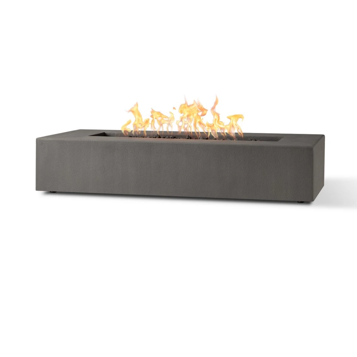 60" Eureka Low Rectangle Natural Gas Fire Table In Carbon 4 60" Eureka Low Rectangle Natural Gas Fire Table In Carbon - Image 2