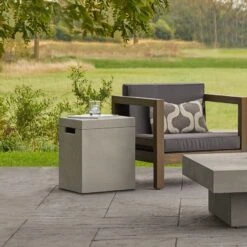 42" Beaumont Square Propane Fire Table In Flint -Electric Radiators Direct 24 03