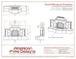 113" Grand Mariposa Outdoor Fireplace W/ Extended Hearth -Electric Radiators Direct 3 323