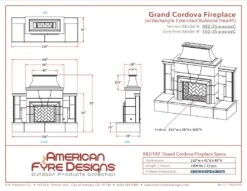 110" Grand Cordova Outdoor Fireplace W/ Rectangle Extended Hearth -Electric Radiators Direct 3 325