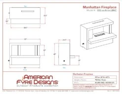59" Manhattan Outdoor Fireplace W/ Mirror Stainless Steel Liner -Electric Radiators Direct 3 327