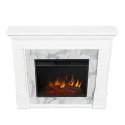61.25" Merced White Electric Fireplace -Electric Radiators Direct 3 378