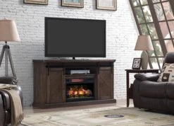 64" Southgate Antique Coffee Infrared Media Electric Fireplace -Electric Radiators Direct 3 41