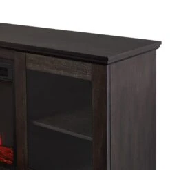 81" Benjamin Weathered Wood TV Stand Electric Fireplace -Electric Radiators Direct 3 437