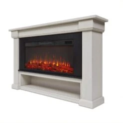 66" Bristow Bone White Electric Fireplace 13 66" Bristow Bone White Electric Fireplace -Electric Radiators Direct 3 439