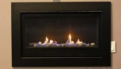 36" Boston Builders Direct Vent Linear Natural Gas Wall Fireplace -Electric Radiators Direct 3 455