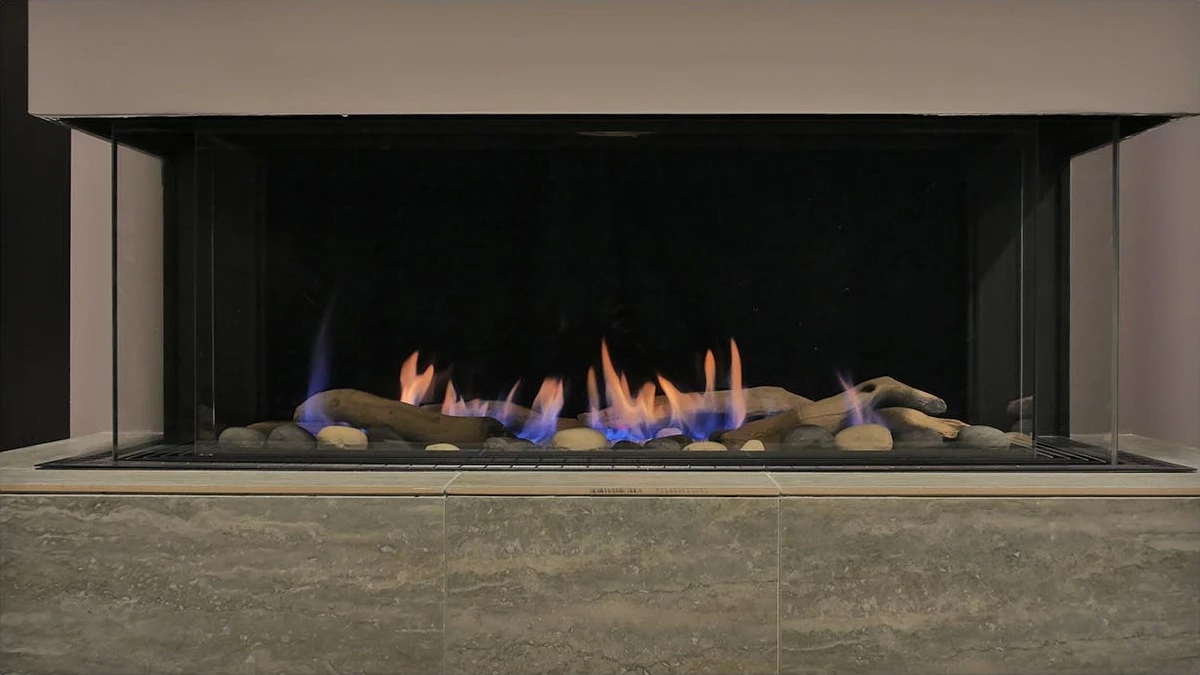 38" Toscana 3 Sided Natural Gas Wall Fireplace 5 38" Toscana 3 Sided Natural Gas Wall Fireplace - Image 3