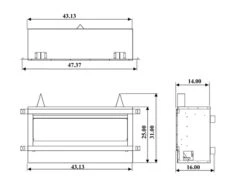 45" Tahoe Liquid Propane Outdoor Vent Free Wall Fireplace -Electric Radiators Direct 3 464